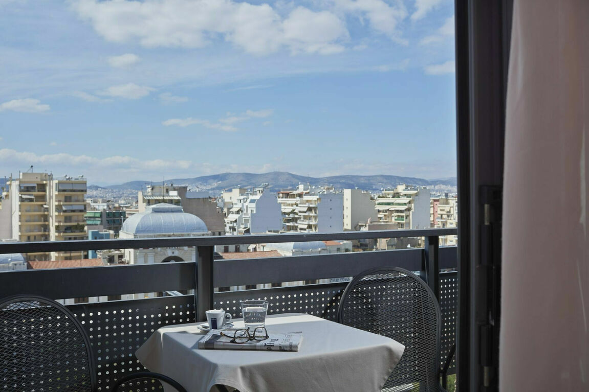 The skyline views from Candia hotel near Larissa station Athens